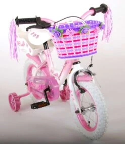 Volare Rose Kinderfiets - 12 Inch - Meisjes - Roze/wit - 95% Afgemonteerd -Speelgoed 1037x1200