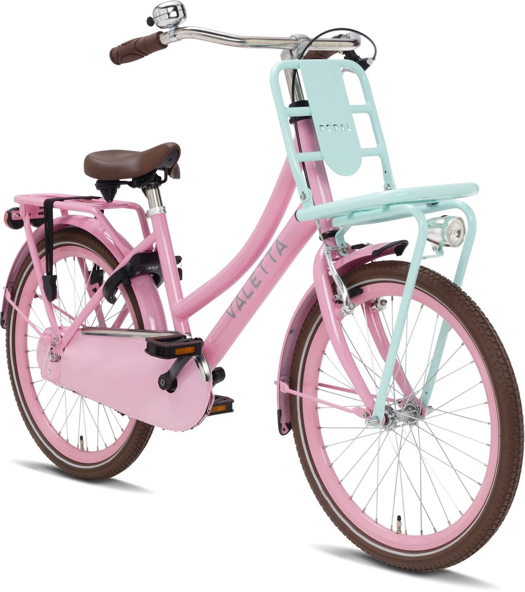 Valetta Cargo - Transportfiets - Meisjesfiets - 22 Inch - Mint Roze 4 Valetta Cargo - Transportfiets - Meisjesfiets - 22 Inch - Mint Roze - Afbeelding 2