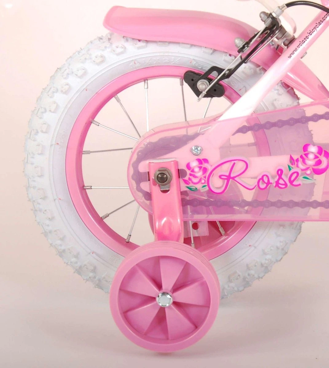 Volare Rose Kinderfiets - Meisjes - 12 Inch - Roze - 2 Handremmen 17 Volare Rose Kinderfiets - Meisjes - 12 Inch - Roze - 2 Handremmen - Afbeelding 15
