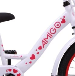 Amigo Sweetheart Meisjesfiets - Kinderfiets 20 Inch - Wit -Speelgoed 1187x1200