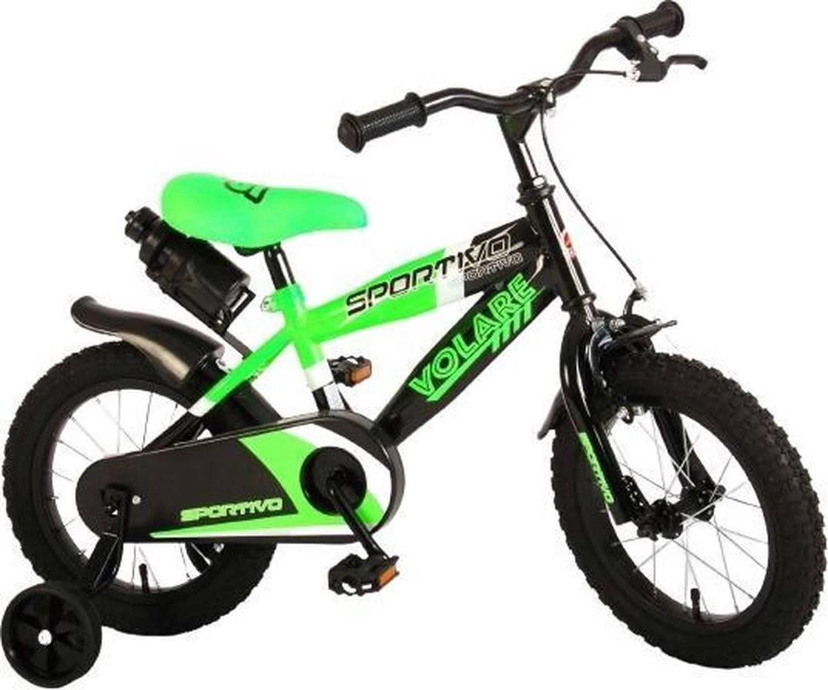 Volare Sportivo Kinderfiets - Jongens - 14 Inch - Neon Groen/Zwart - 95% Afgemonteerd 18 Volare Sportivo Kinderfiets - Jongens - 14 Inch - Neon Groen/Zwart - 95% Afgemonteerd - Afbeelding 16