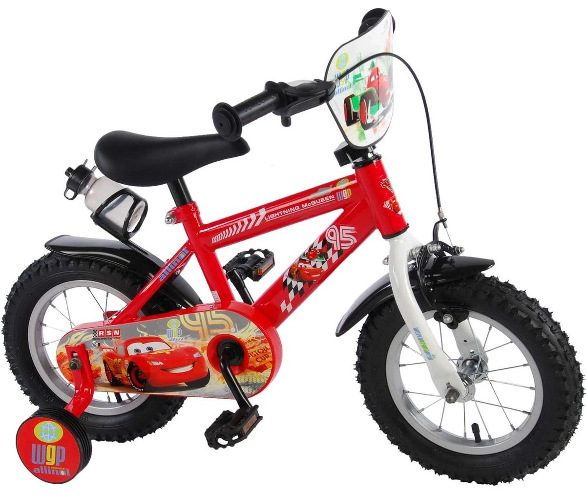 Volare Disney Cars Kinderfiets - Jongens - 12 Inch - Rood 4 Volare Disney Cars Kinderfiets - Jongens - 12 Inch - Rood - Afbeelding 2