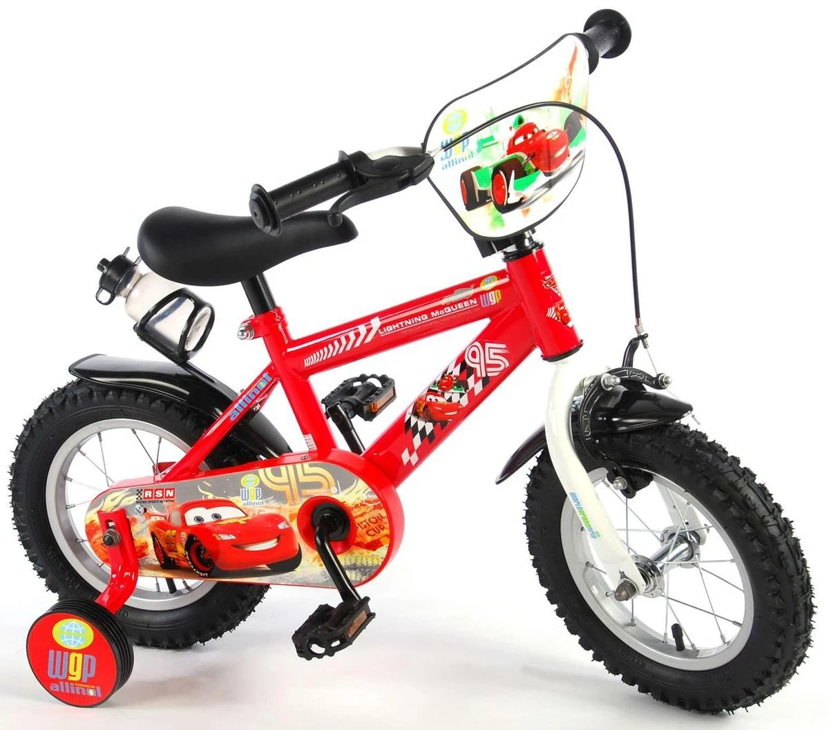 Volare Disney Cars Kinderfiets - Jongens - 12 Inch - Rood 15 Volare Disney Cars Kinderfiets - Jongens - 12 Inch - Rood - Afbeelding 13