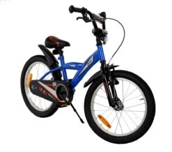 2Cycle Biker Kinderfiets - 18 Inch - Blauw - Jongensfiets -Speelgoed 1200x1065