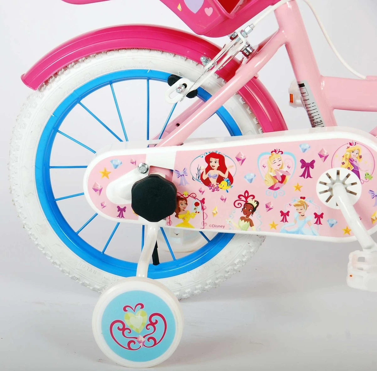 Volare Disney Princess Kinderfiets - Meisjes - 14 Inch - Roze - Twee Handremmen 11 Volare Disney Princess Kinderfiets - Meisjes - 14 Inch - Roze - Twee Handremmen - Afbeelding 9