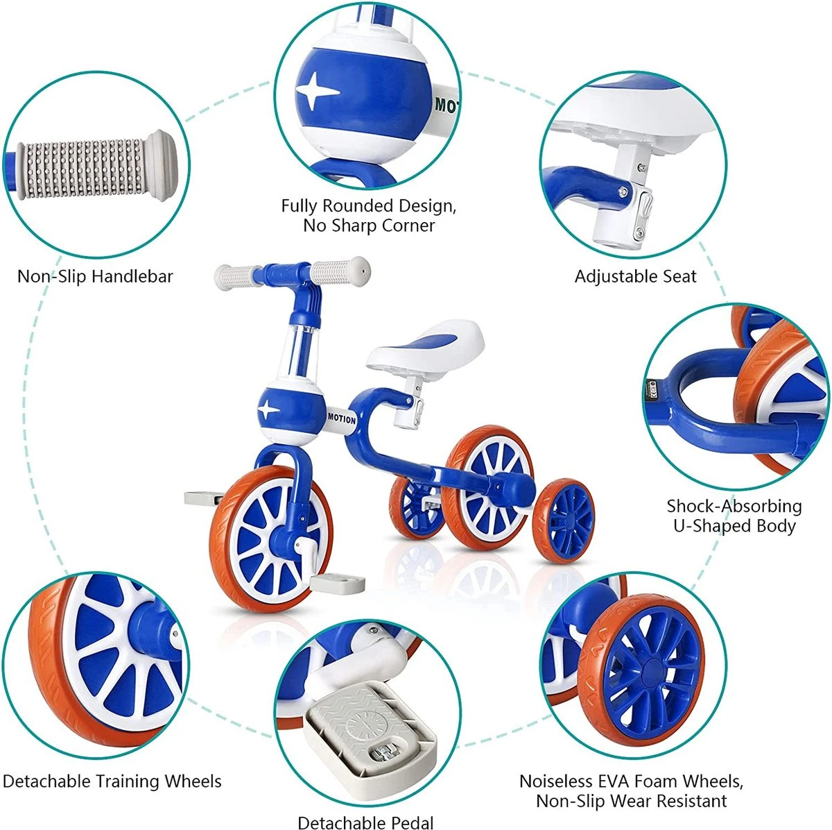 3 In 1 - Multifunctioneel Ombouwbare Kinderdriewieler - Kinder Trike - Peuterfiets - Kinder Fiets - Verstelbaar Zadel - Lichtgewicht - Lefvrije Banden -Ombouwbaar Tot Loopfiets, Driewieler, Tweewieler - Voor Kinderen Van 1-51 Jaar Roze 6 3 In 1 - Multifunctioneel Ombouwbare Kinderdriewieler - Kinder Trike - Peuterfiets - Kinder Fiets - Verstelbaar Zadel - Lichtgewicht - Lefvrije Banden -Ombouwbaar Tot Loopfiets, Driewieler, Tweewieler - Voor Kinderen Van 1-51 Jaar Roze - Afbeelding 4
