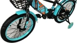 Kinderfiets - 16 Inch Kinderfiets -vanaf 4-7 Jaar Jongens En Meisjes Fietsen - Terugtrap -Rem -Stabilisatoren（2 Zijwieltjes）- Mandje - Achterbank - Groen -Speelgoed 1200x672