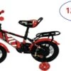 Kinderfiets - 12 Inch Kinderfiets -vanaf 2-4 Jaar Jongens En Meisjes Fietsen - Terugtrap -Rem -Stabilisatoren（2 Zijwieltjes）- Mandje - Achterbank - Rood -Speelgoed 1200x682 1