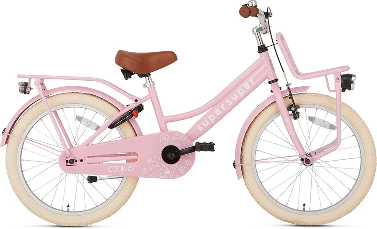 Supersuper Cooper Bamboo - Kinderfiets - Meisjesfiets - 20 Inch - Roze 3 Supersuper Cooper Bamboo - Kinderfiets - Meisjesfiets - 20 Inch - Roze