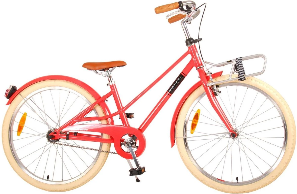 Volare Melody Kinderfiets - Meisjes - 24 Inch - Koraal Rood - Prime Collection 4 Volare Melody Kinderfiets - Meisjes - 24 Inch - Koraal Rood - Prime Collection - Afbeelding 2