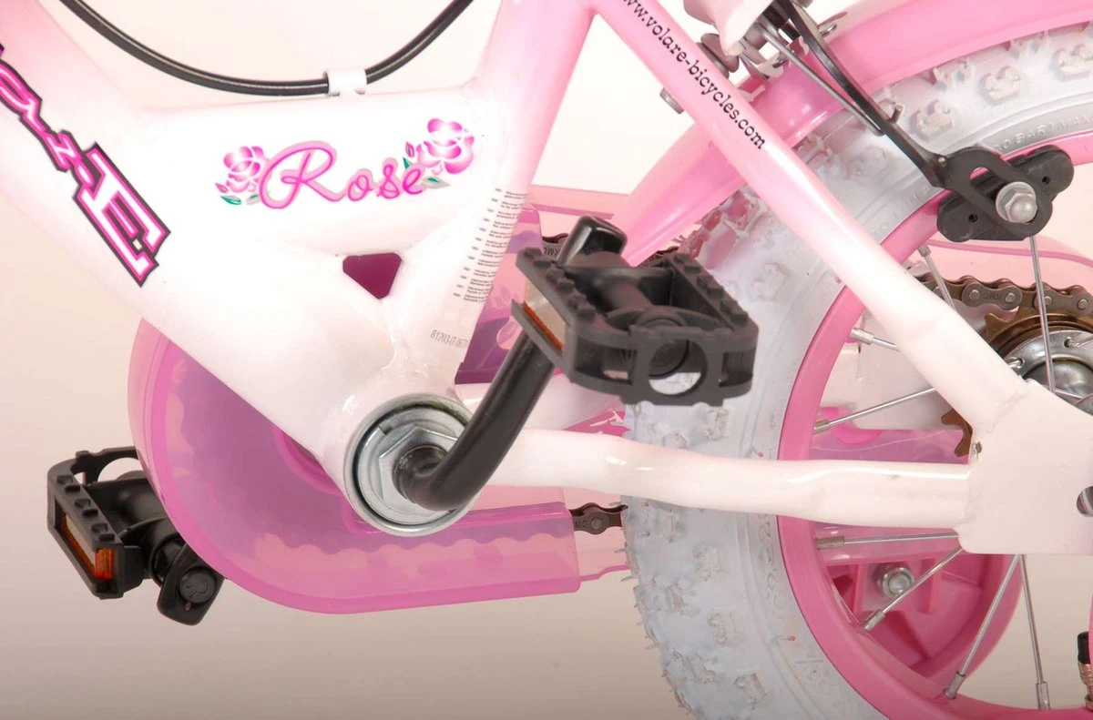 Volare Rose Kinderfiets - Meisjes - 12 Inch - Roze - 2 Handremmen 6 Volare Rose Kinderfiets - Meisjes - 12 Inch - Roze - 2 Handremmen - Afbeelding 4