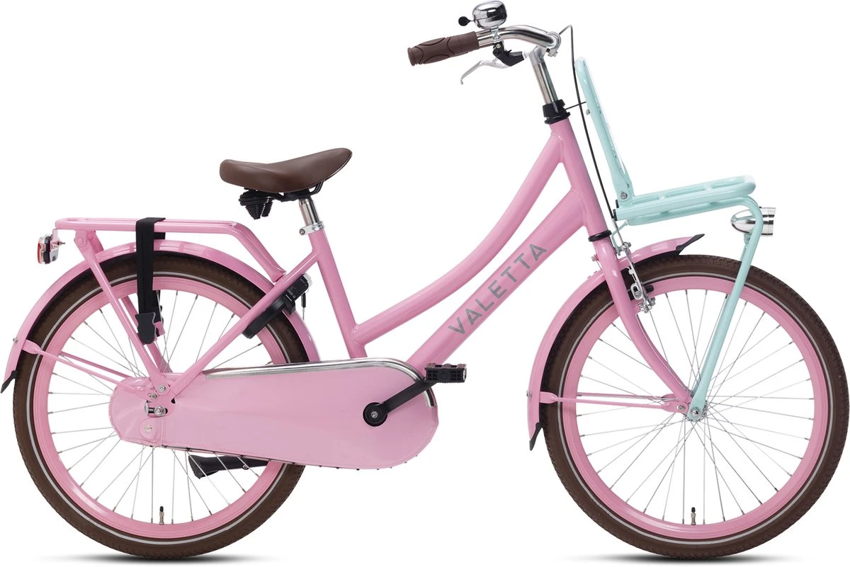 Valetta Cargo - Transportfiets - Meisjesfiets - 22 Inch - Mint Roze 3 Valetta Cargo - Transportfiets - Meisjesfiets - 22 Inch - Mint Roze