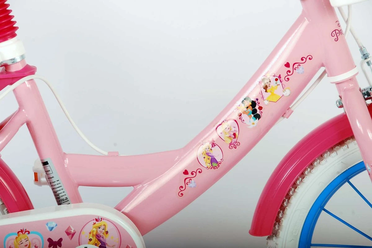 Volare Disney Princess Kinderfiets - Meisjes - 14 Inch - Roze - Twee Handremmen 10 Volare Disney Princess Kinderfiets - Meisjes - 14 Inch - Roze - Twee Handremmen - Afbeelding 8