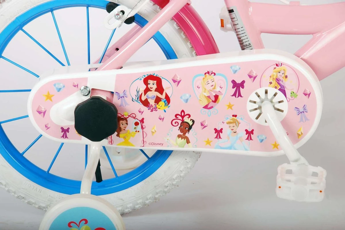 Volare Disney Princess Kinderfiets - Meisjes - 14 Inch - Roze - Twee Handremmen 18 Volare Disney Princess Kinderfiets - Meisjes - 14 Inch - Roze - Twee Handremmen - Afbeelding 16
