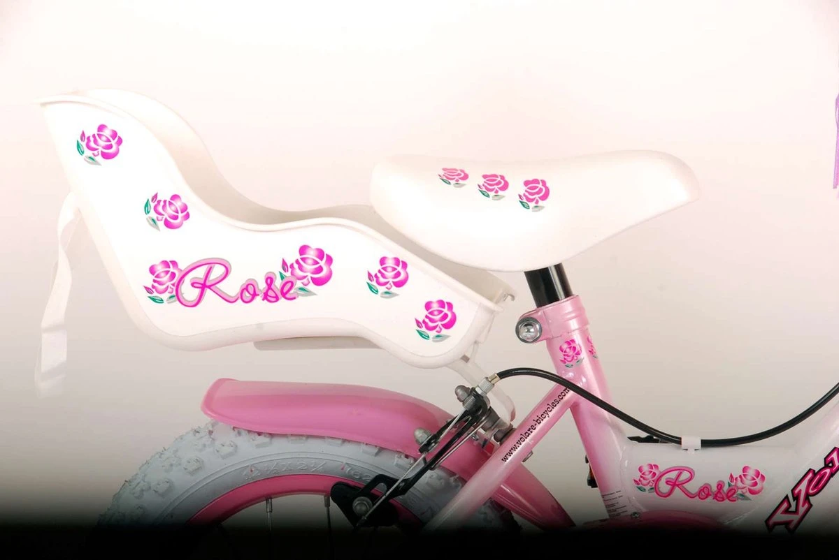 Volare Rose Kinderfiets - Meisjes - 12 Inch - Roze - 2 Handremmen 8 Volare Rose Kinderfiets - Meisjes - 12 Inch - Roze - 2 Handremmen - Afbeelding 6