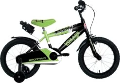 Volare Sportivo Kinderfiets - Jongens - 16 Inch - Neon Groen Zwart - 95% Afgemonteerd -Speelgoed 1200x824
