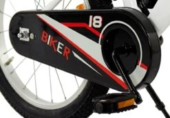 2Cycle Biker Kinderfiets - 18 Inch - Wit - Jongensfiets -Speelgoed 1200x836
