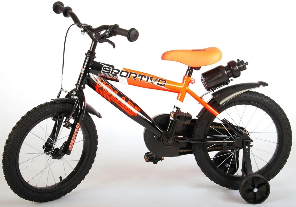 Volare Sportivo Kinderfiets - Jongens - 16 Inch - Neon Oranje Zwart - 95% Afgemonteerd 12 Volare Sportivo Kinderfiets - Jongens - 16 Inch - Neon Oranje Zwart - 95% Afgemonteerd - Afbeelding 10