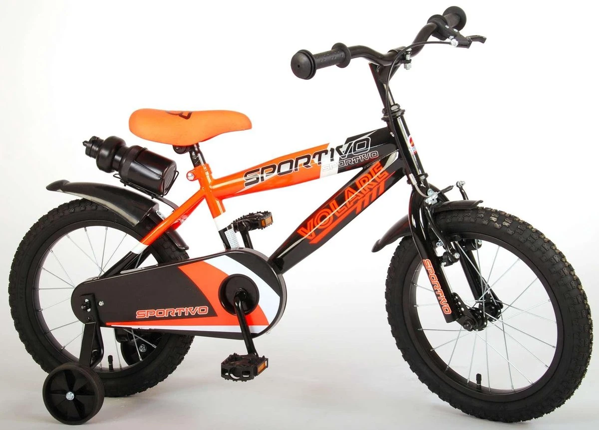 Volare Sportivo Kinderfiets - Jongens - 16 Inch - Neon Oranje Zwart - 95% Afgemonteerd 11 Volare Sportivo Kinderfiets - Jongens - 16 Inch - Neon Oranje Zwart - 95% Afgemonteerd - Afbeelding 9