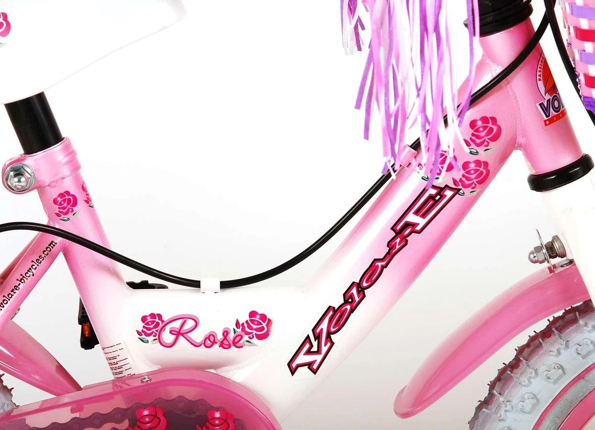 Volare Rose Kinderfiets - Meisjes - 12 Inch - Roze - 2 Handremmen 19 Volare Rose Kinderfiets - Meisjes - 12 Inch - Roze - 2 Handremmen - Afbeelding 17