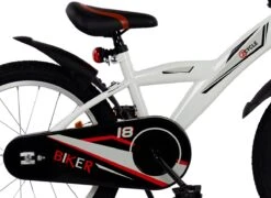 2Cycle Biker Kinderfiets - 18 Inch - Wit - Jongensfiets -Speelgoed 1200x874 1