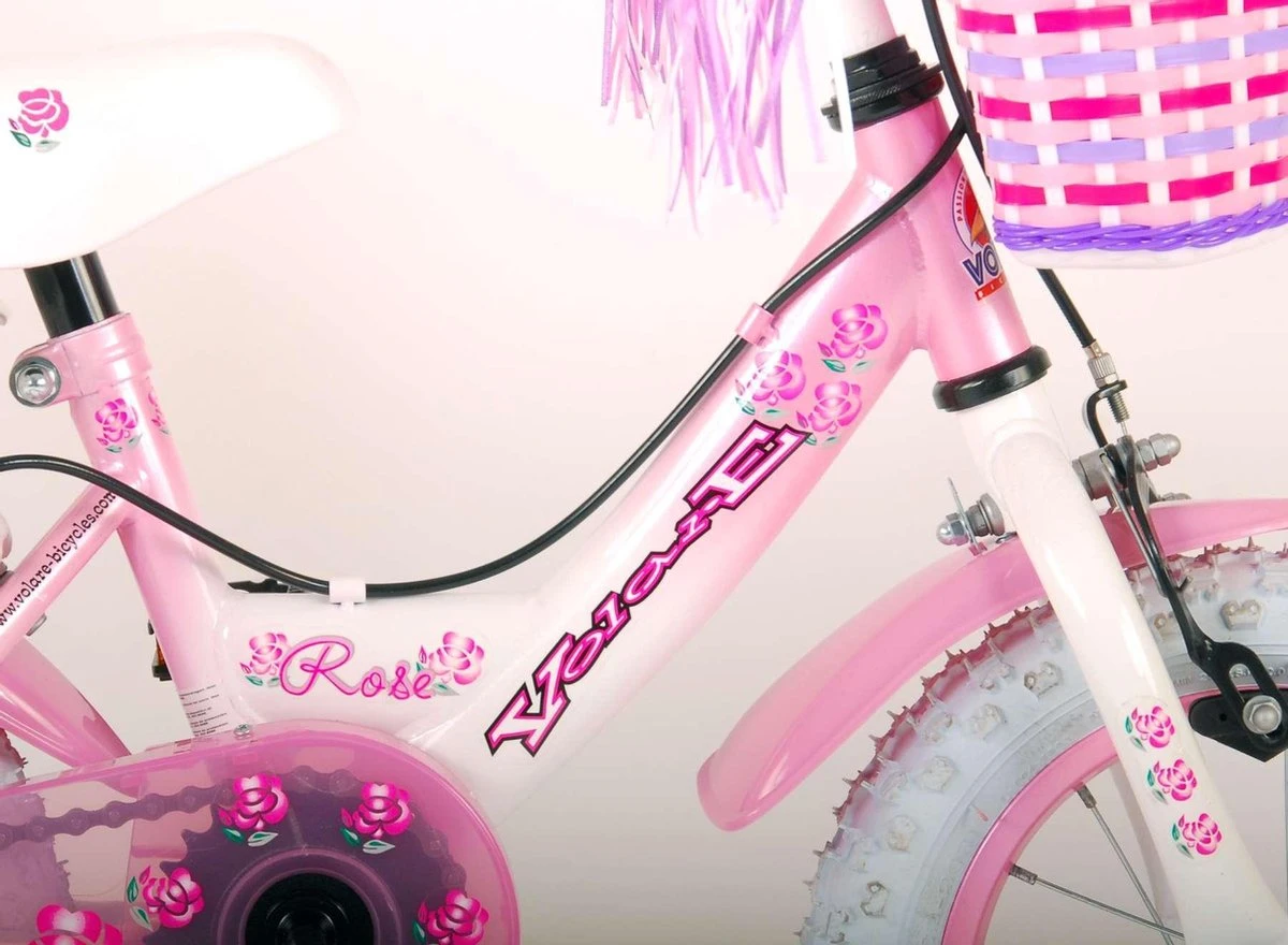 Volare Rose Kinderfiets - Meisjes - 12 Inch - Roze - 2 Handremmen 15 Volare Rose Kinderfiets - Meisjes - 12 Inch - Roze - 2 Handremmen - Afbeelding 13