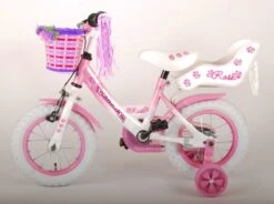 Volare Rose Kinderfiets - 12 Inch - Meisjes - Roze/wit - 95% Afgemonteerd -Speelgoed 1200x895 2