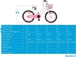 Amigo Flower Meisjesfiets - Kinderfiets 18 Inch - Wit -Speelgoed 1200x909 1