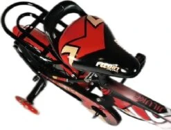 Kinderfiets - 12 Inch Kinderfiets -vanaf 2-4 Jaar Jongens En Meisjes Fietsen - Terugtrap -Rem -Stabilisatoren（2 Zijwieltjes）- Mandje - Achterbank - Rood -Speelgoed 1200x913