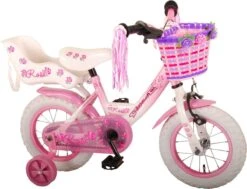 Volare Rose Kinderfiets - 12 Inch - Meisjes - Roze/wit - 95% Afgemonteerd -Speelgoed 1200x918 2