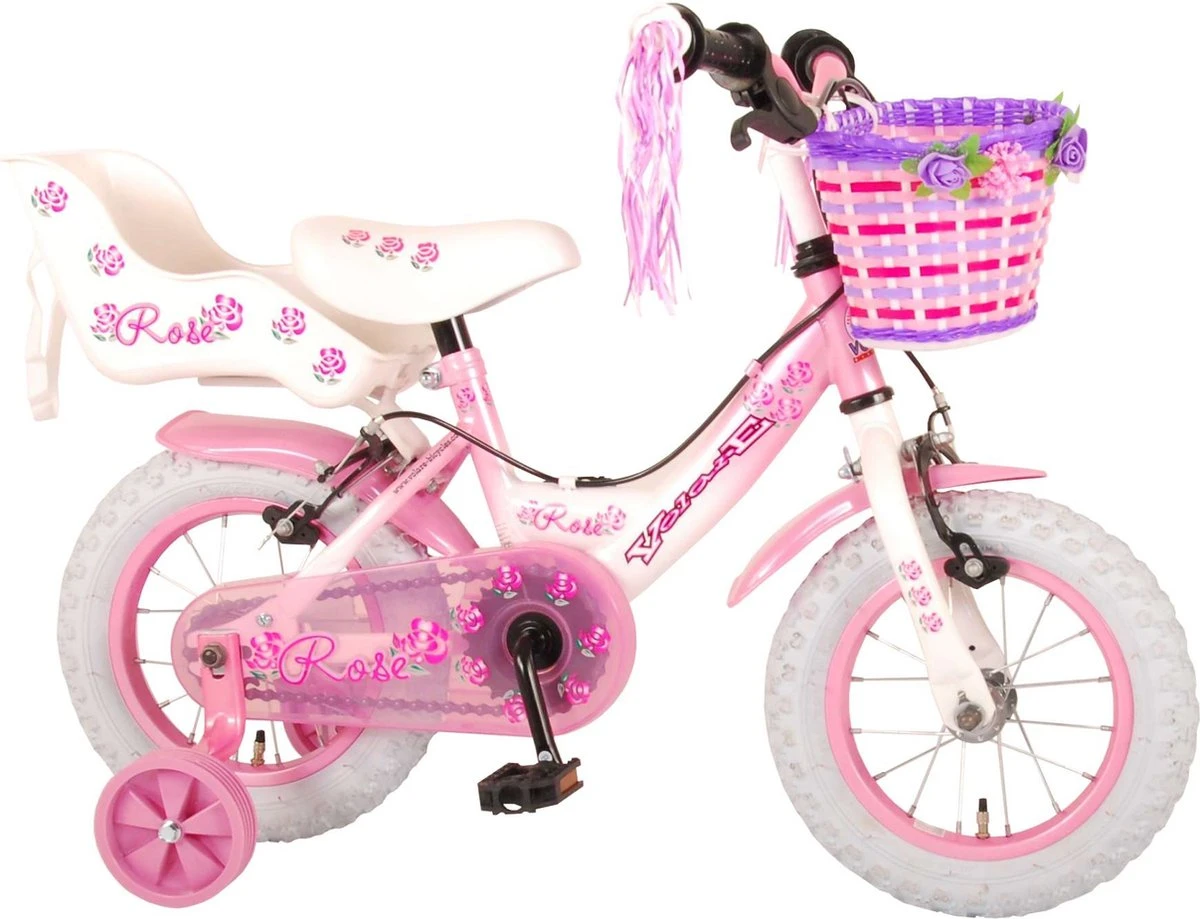 Volare Rose Kinderfiets - Meisjes - 12 Inch - Roze - 2 Handremmen 9 Volare Rose Kinderfiets - Meisjes - 12 Inch - Roze - 2 Handremmen - Afbeelding 7