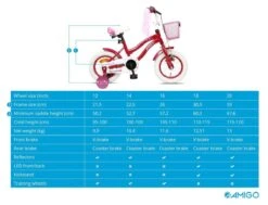 Amigo Flower Meisjesfiets - Kinderfiets 16 Inch - Paars 21 Amigo Flower Meisjesfiets - Kinderfiets 16 Inch - Paars -Speelgoed 1200x920 10