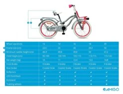 Amigo Lovely - Kinderfiets 20 Inch - Meisjes - Grijs -Speelgoed 1200x920 16