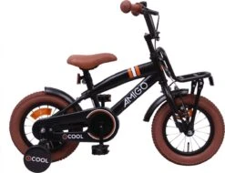 Amigo 2Cool Jongensfiets - Kinderfiets 12 Inch - Matzwart