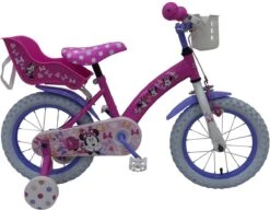 Volare Disney Minnie Cutest Ever! - Kinderfiets - Meisjes - 14 Inch - Roze -Speelgoed 1200x934