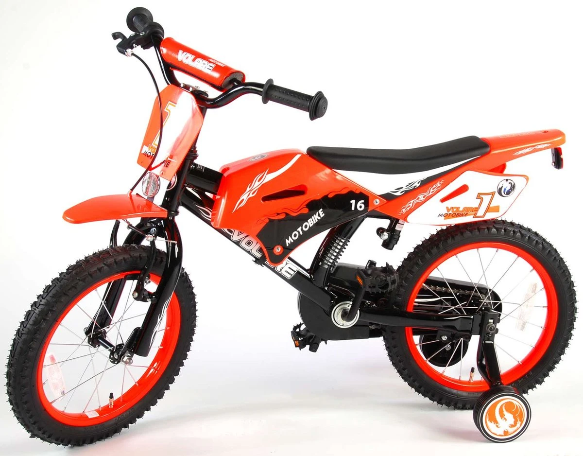 Volare Motorbike Kinderfiets - Jongens - 16 Inch - Oranje - 95% Afgemonteerd 15 Volare Motorbike Kinderfiets - Jongens - 16 Inch - Oranje - 95% Afgemonteerd - Afbeelding 13