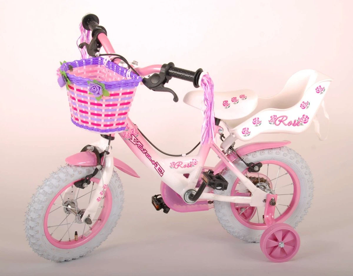 Volare Rose Kinderfiets - Meisjes - 12 Inch - Roze - 2 Handremmen 10 Volare Rose Kinderfiets - Meisjes - 12 Inch - Roze - 2 Handremmen - Afbeelding 8