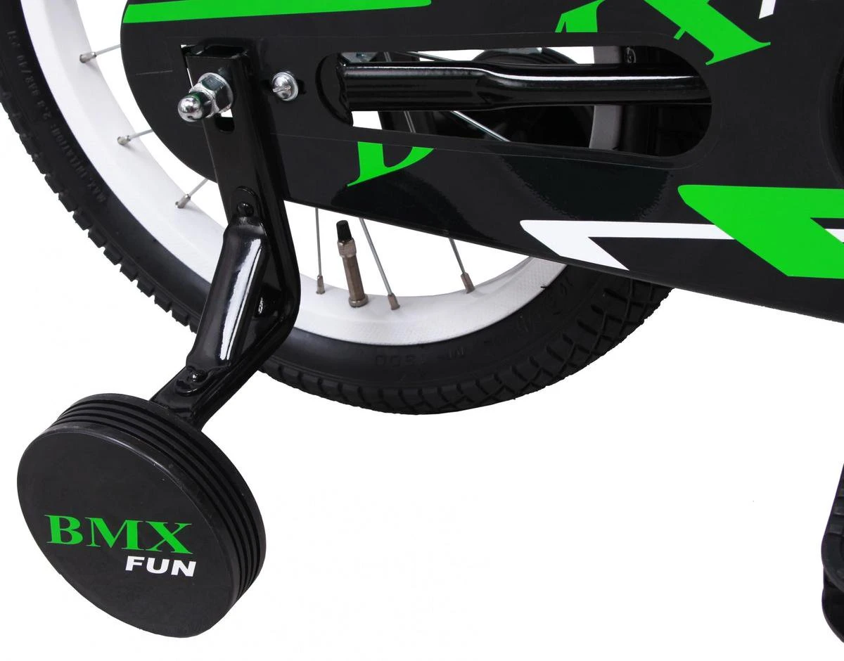 Amigo BMX Fun Jongensfiets - Kinderfiets 16 Inch - Zwart/Groen 11 Amigo BMX Fun Jongensfiets - Kinderfiets 16 Inch - Zwart/Groen - Afbeelding 9