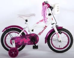 Volare Heart Cruiser Kinderfiets - Meisjes - 12 Inch - Wit Paars -Speelgoed 1200x948