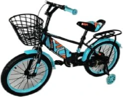 Kinderfiets - 16 Inch Kinderfiets -vanaf 4-7 Jaar Jongens En Meisjes Fietsen - Terugtrap -Rem -Stabilisatoren（2 Zijwieltjes）- Mandje - Achterbank - Groen -Speelgoed 1200x948 4