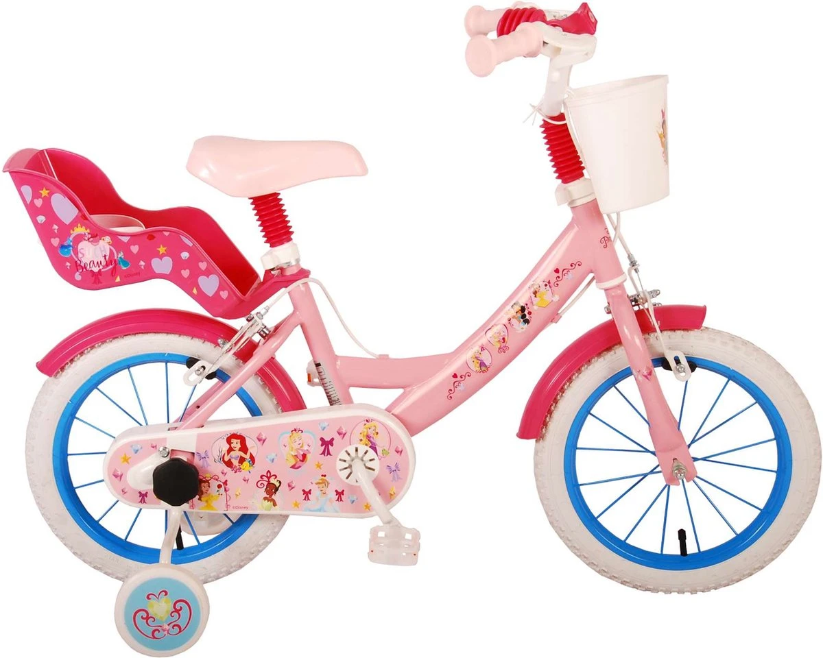 Volare Disney Princess Kinderfiets - Meisjes - 14 Inch - Roze - Twee Handremmen 3 Volare Disney Princess Kinderfiets - Meisjes - 14 Inch - Roze - Twee Handremmen
