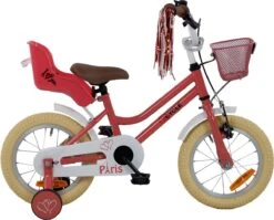 2Cycle Paris Meisjesfiets - 14 Inch - Roze-Wit - Met Poppenzitje - Meisjesfiets -Speelgoed 1200x966 4
