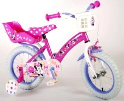 Volare Disney Minnie Cutest Ever! - Kinderfiets - Meisjes - 14 Inch - Roze -Speelgoed 1200x971