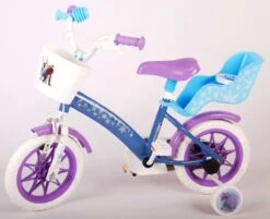 Volare Disney Frozen Kinderfiets - Meiden - 12 Inch - Blauw Paars - Doortrapsysteem -Speelgoed 1200x976