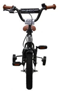 Amigo BMX Fun Jongensfiets - Kinderfiets 12 Inch - Matzwart -Speelgoed 784x1200