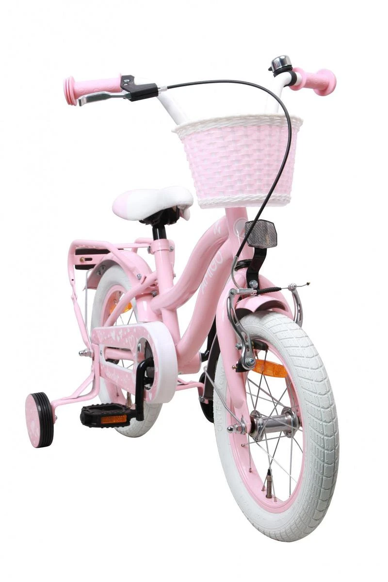 Amigo Lovely Meisjesfiets - Kinderfiets 14 Inch - Roze 4 Amigo Lovely Meisjesfiets - Kinderfiets 14 Inch - Roze - Afbeelding 2