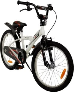 2Cycle Biker Kinderfiets - 20 Inch - Wit - Jongensfiets -Speelgoed 968x1200