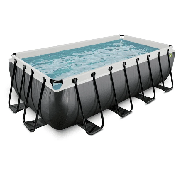 EXIT TOYS EXIT Black Leather Zwembad 400x200x100cm Met Filterpomp - Zwart 4 EXIT TOYS EXIT Black Leather Zwembad 400x200x100cm Met Filterpomp - Zwart - Afbeelding 2