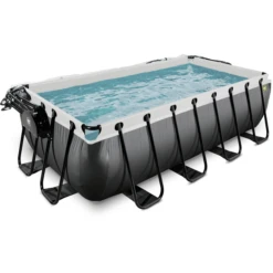 EXIT TOYS EXIT Black Leather Zwembad 400x200x100cm Met Sand Filterpomp En Deksel En Warmtepomp - Zwart -Speelgoed exit black leather zwembad 400x200x100cm met sand filterpomp en deksel en warmtepomp zwart a337755 2