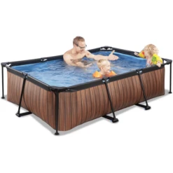 EXIT TOYS EXIT Frame Pool 220x150x60cm (12v Cartridge Filterpomp) - Houtlook -Speelgoed exit frame pool 220x150x60cm 12v cartridge filterpomp houtlook a305884 4